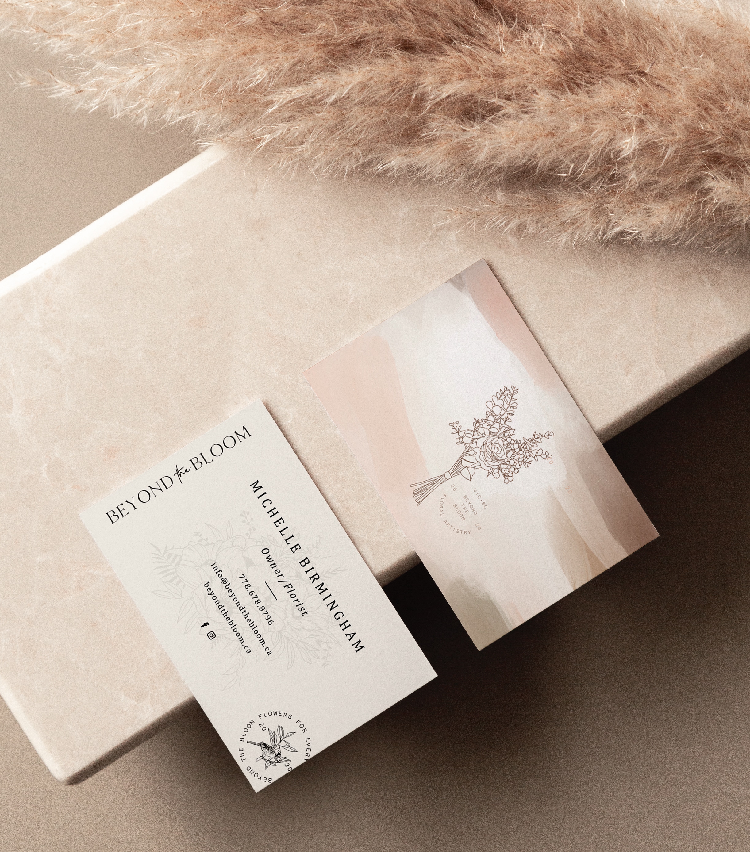 2 beyond the bloom moyo business card mockup