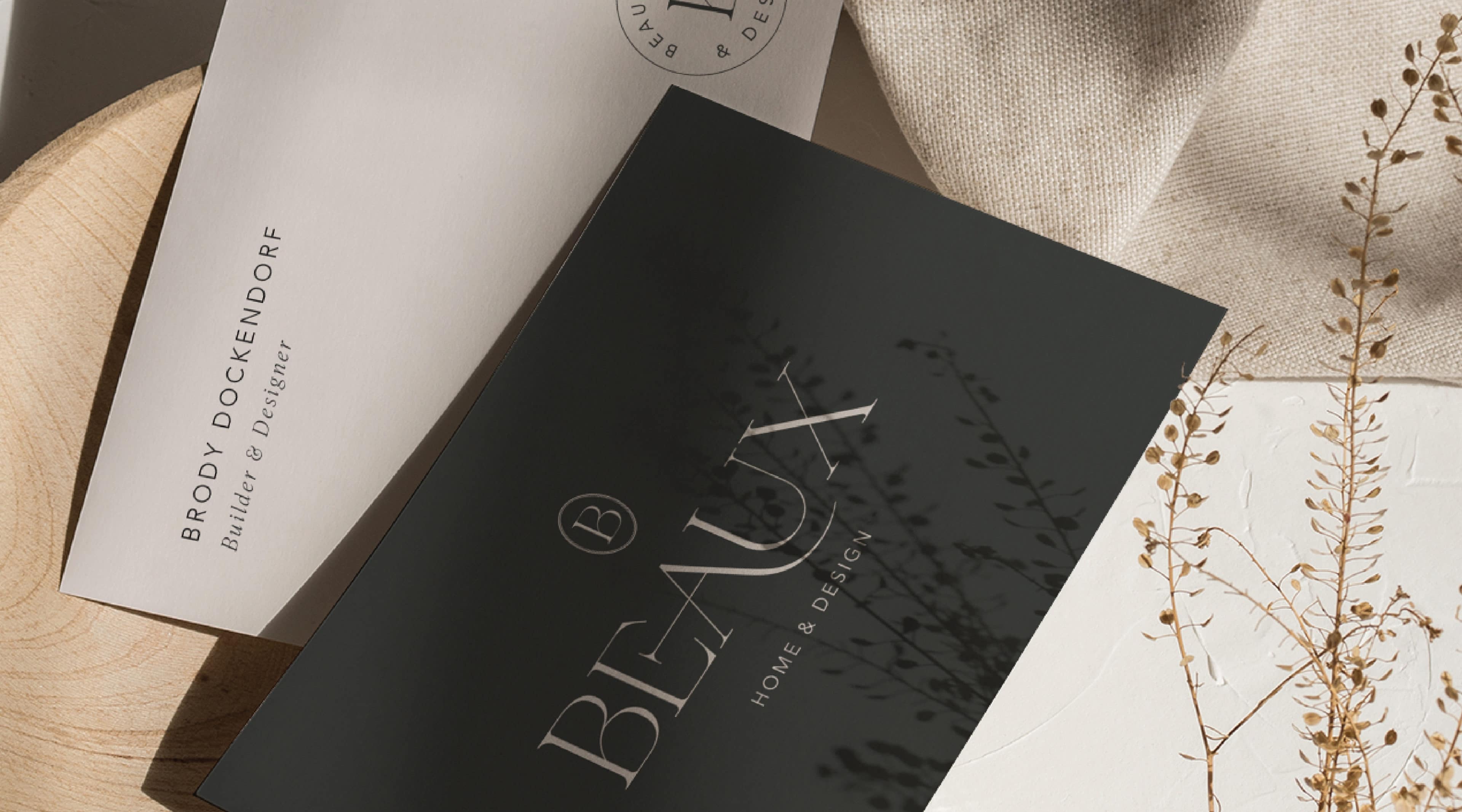 Beaux Portfolio 02 Beaux home design business card mockup