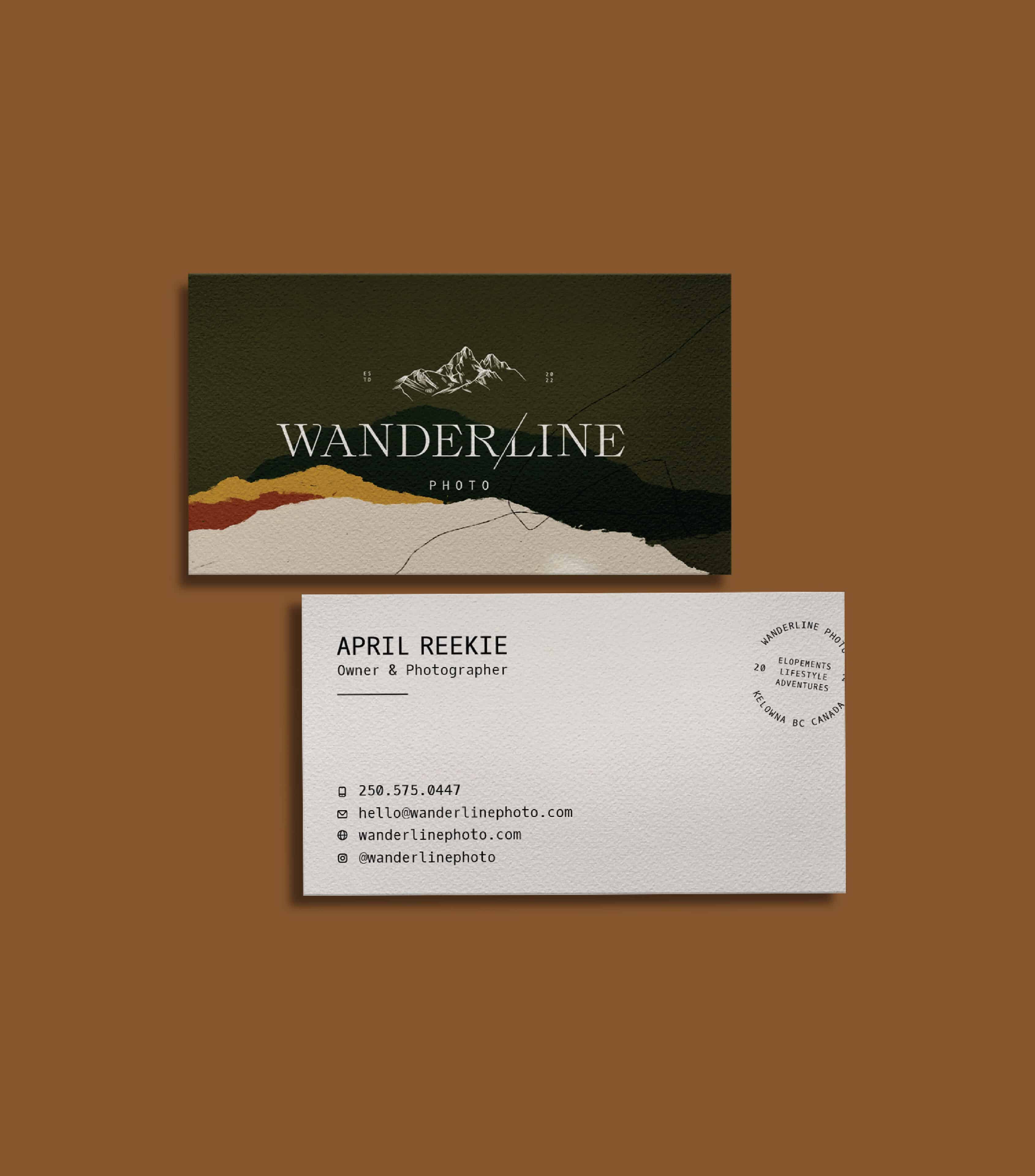 Wanderline Portfolio 09 Wanderline Photo business card mockup